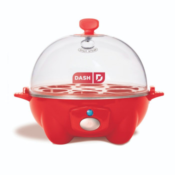 Dash Rapid Egg Cooker: 6 Egg Capacity Electric Egg Cooker For Hard Boiled Eggs, Poached Eggs, Scrambled Eggs, Or Omelets With Auto Shut Off Feature, Red