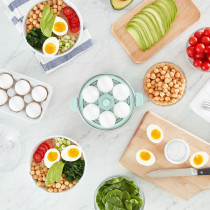 Dash Rapid Egg Cooker: 6 Egg Capacity Electric Egg Cooker For Hard Boiled Eggs, Poached Eggs, Scrambled Eggs, Or Omelets With Auto Shut Off Feature, Aqua