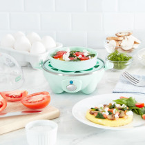 Dash Rapid Egg Cooker: 6 Egg Capacity Electric Egg Cooker For Hard Boiled Eggs, Poached Eggs, Scrambled Eggs, Or Omelets With Auto Shut Off Feature, Aqua