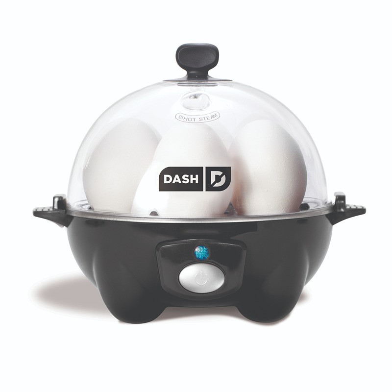 Dash Rapid Egg Cooker: 6 Egg Capacity Electric Egg Cooker For Hard Boiled Eggs, Poached Eggs, Scrambled Eggs, Or Omelets With Auto Shut Off Feature, Black