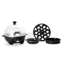 Dash Rapid Egg Cooker: 6 Egg Capacity Electric Egg Cooker For Hard Boiled Eggs, Poached Eggs, Scrambled Eggs, Or Omelets With Auto Shut Off Feature, Black
