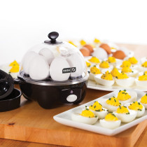 Dash Rapid Egg Cooker: 6 Egg Capacity Electric Egg Cooker For Hard Boiled Eggs, Poached Eggs, Scrambled Eggs, Or Omelets With Auto Shut Off Feature, Black