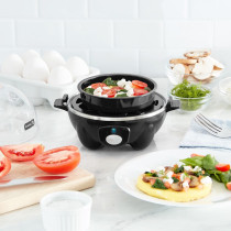 Dash Rapid Egg Cooker: 6 Egg Capacity Electric Egg Cooker For Hard Boiled Eggs, Poached Eggs, Scrambled Eggs, Or Omelets With Auto Shut Off Feature, Black