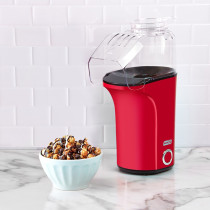 Dash Hot Air Popcorn Popper Maker With Measuring Cup To Portion Popping Corn Kernels + Melt Butter, 16 Cups, Red