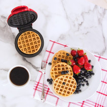 Dash Mini Waffle Maker Machine For Individuals, Paninis, Hash Browns, And Other On The Go Breakfast, Lunch, Or Snacks With Easy To Clean, Non-Stick Sides, 4 Inch, Red