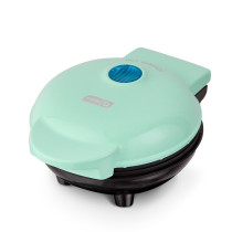 Dash Mini Waffle Maker Machine For Individuals, Paninis, Hash Browns, And Other On The Go Breakfast, Lunch, Or Snacks With Easy To Clean, Non-Stick Sides, 4 Inch, Aqua