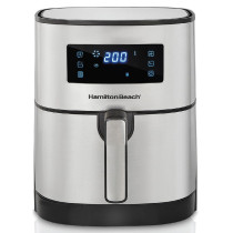Hamilton Beach Digital Air Fryer 5.6L Capacity With 8 Pre-Sets For Air Fry, Roast, Bake, Reheat Quick Easy Meals, 1700W, Easy To Clean Non-Stick Basket With Crisper, 2 Years Warranty, 35075-Me