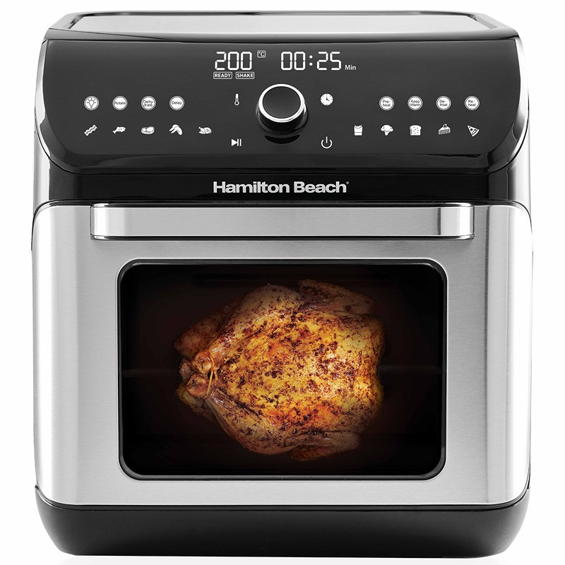 Hamilton Beach 12L Digital Air Fryer Oven, 16 Cooking Modes And 7 Accessories To Airfry, Bake, Roast, Rotisserie Grill, Toast, Dehydrate, Defrost, Reheat, Keep Warm, 2 Years Limited Warranty, Af1212-Me