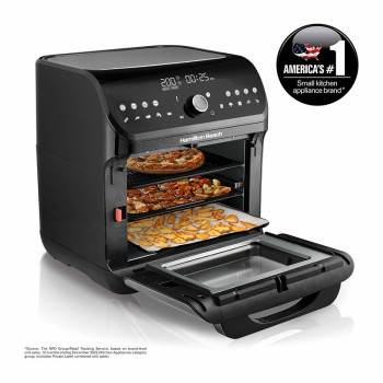Hamilton Beach 12L Digital Air Fryer Oven, 16 Cooking Modes And 7 Accessories To Airfry, Bake, Roast, Rotisserie Grill, Toast, Dehydrate, Defrost, Reheat, Keep Warm, 2 Years Limited Warranty, Af1212-Me