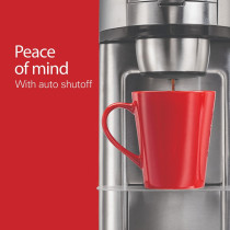 Hamilton Beach The Scoop Single-Serve Coffee Maker, Brews 250-410 Ml Cups Coffee In Mins, 2 Metal Filters, 2 Brew Settings, Adjustable Mug Stand, Stainless Steel, 1400W, 2 Years Warranty, 49981-SAU