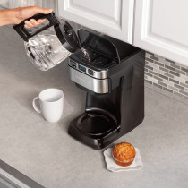 Hamilton Beach Frontfill 12 Cup Programmable Coffee Maker, 1.7L Glass Carafe, 950W, Wake Up Ready, 3 Brewing Options, Reusable Mesh Filter, Clean Reminder, Auto Shut Off, 2 Years Warranty, 46310-ME