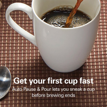 Hamilton Beach Frontfill 12 Cup Programmable Coffee Maker, 1.7L Glass Carafe, 950W, Wake Up Ready, 3 Brewing Options, Reusable Mesh Filter, Clean Reminder, Auto Shut Off, 2 Years Warranty, 46310-ME