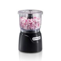 Hamilton Beach Stack and Press Food Chopper, 710 Ml / 3 Cup Capacity, 350W, Chop, Puree, Emulsify, Easy Cleaning With Removable Bowl And Blade, Cord Wrap For Easy Storage, 2 Years Warranty, 72850-ME