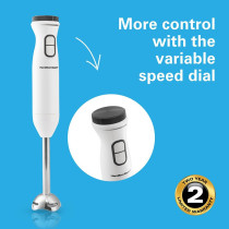 Hamilton Beach 600W Hand Blender With 500Ml Chopper, Whisker, 700Ml Beaker, Variable Speed Dial And Turbo Boost - Blend, Whip, Chop, Mix And Puree All In One, 2 Storage Lids, 2 Years Warranty, Hb6040-Me
