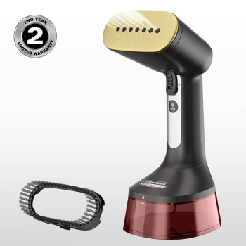 Hamilton Beach Professional Handheld Garment Steamer With Fabric Brush, Upto 1740W And 28G/Min Powerful Steam Flow, 2 Steam Modes, 300Ml Capacity, Ergonomic Handle, 6Ft Cord, 2 Years Warranty, 11590-Me