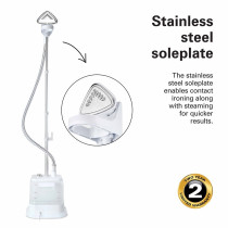 Hamilton Beach Garment Steamer With Fabric Brush, 1700W, 38G/Min Steam Flow, 4 Steam Modes, Stainless Steel Soleplate, 1700Ml Tank, 45 Mins Steam Without Breaks, 2 Way Clothes Rail, 2 Yrs Warranty