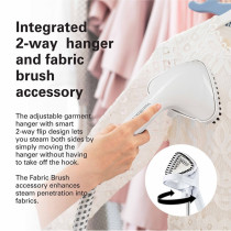 Hamilton Beach Garment Steamer With Fabric Brush, 1700W, 38G/Min Steam Flow, 4 Steam Modes, Stainless Steel Soleplate, 1700Ml Tank, 45 Mins Steam Without Breaks, 2 Way Clothes Rail, 2 Yrs Warranty