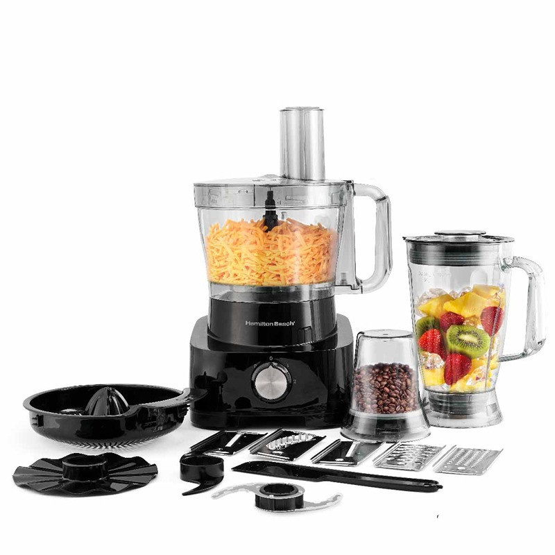 Hamilton Beach Food Processor 1000W, 3.5L Bowl And 11 Attachments - Blender, Citrus Juicer, Grinder Mill, Chopper And More To Knead Dough, Emulsify, French Fry Slice And Grate, 2 Years Warranty, Fp1012-Me