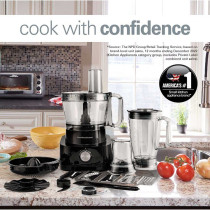 Hamilton Beach Food Processor 1000W, 3.5L Bowl And 11 Attachments - Blender, Citrus Juicer, Grinder Mill, Chopper And More To Knead Dough, Emulsify, French Fry Slice And Grate, 2 Years Warranty, Fp1012-Me