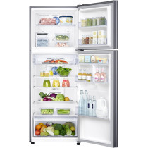 Samsung Tmf Refrigerator, Twin Cooling PlUS, Tempered Glass Shelves, Dit Silver Finish, 384 Litres, 20 Year Warranty on Digital Inverter Compressor