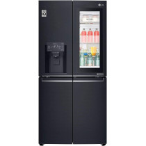 LG Slim French Door Fridge, InstaView Door-in-Door, Matte Black Color - GR-X29FTQEL