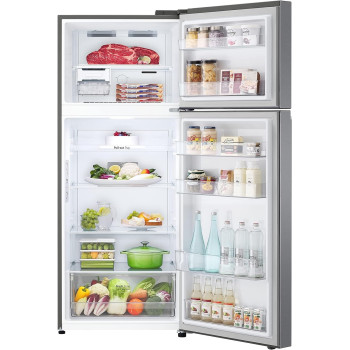 LG 395 Liter Top Mount New Smart Inverter Refrigerator, Door Cooling+, Multi Air Flow, Dark Graphite Steel Color - GN-B512PQGB