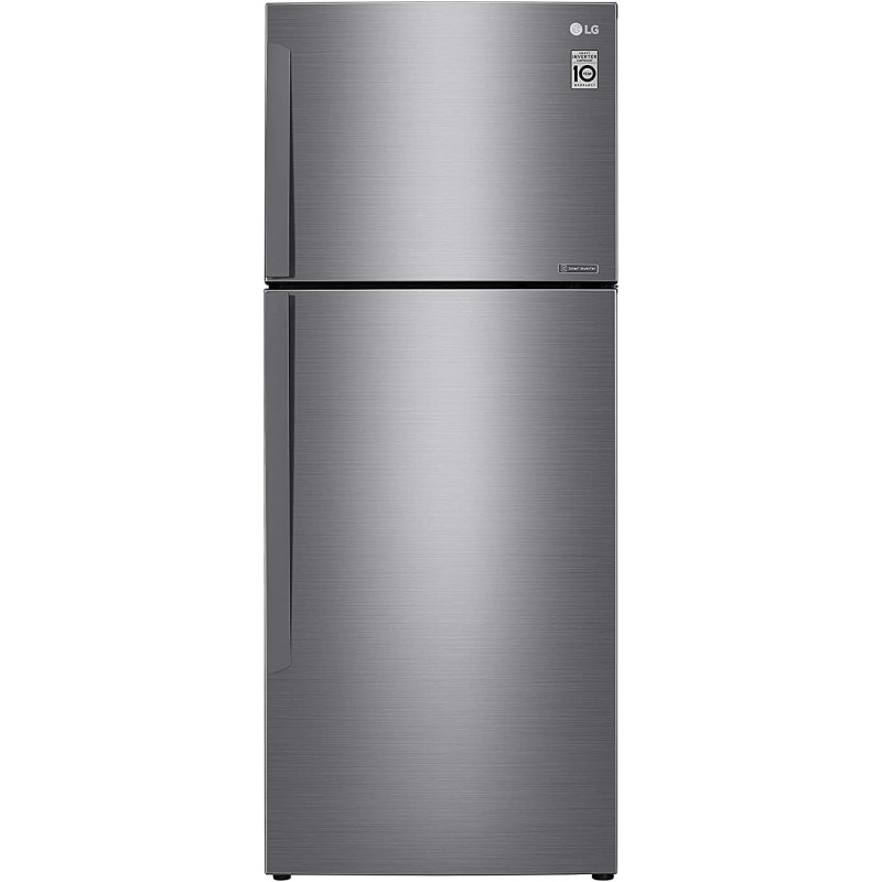 LG Top Mount 438 Liters Refrigerator, Platinum Silver Color, Smart Inverter Compressor, 10 Years Warranty on Compressor, GR-C619HLCL