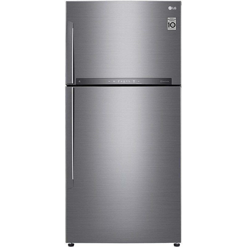 LG 592 Liters Top Mount Refrigerator, Linear Cooling, Smart Inverter Compressor, Platinum Silver Color - Gr-H832Hlhl, Min 1 year manufacturer warranty