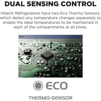 Hitachi 256L Gross Top Mount Double Door Refrigerator RH330PUK7KBSL, 2 Doors No Frost Fridge Freezer, High Power Inverter Compressor, Brilliant Silver