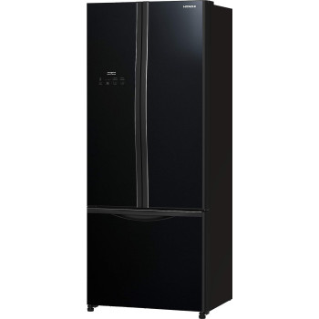 Hitachi 710L Gross Side by Side Bottom Freezer Refrigerator RWB710PUK9GBK, 10 Year Warranty on Inverter Compressor, Glass Black