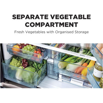 Hitachi 720L Gross Side by Side 4 Door Premium Refrigerator RWB720VUK0GBK,10 Year Warranty on Inverter Compressor, Glass Black