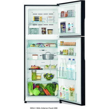 Hitachi 505L Gross 2 Doors Top Mount Refrigerator RVX505PUK9KPSV, 10 Year Warranty on Inverter Compressor, Dual Fan Cooling, LED Light, Platinum Silver