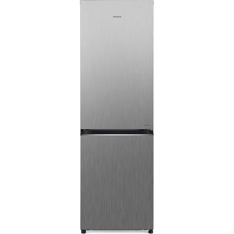 Hitachi 410L Gross Bottom Mount Double Door Refrigerator, 2 Doors No Frost Fridge Freezer, Inverter Control, Premium Silver, RB410PUK6PSV