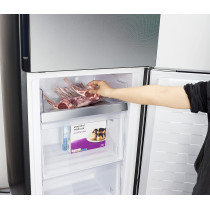 Hitachi 410L Gross Bottom Mount Double Door Refrigerator RBG410PUK6XGBK, 10 Year Warranty on Inverter Compressor, Glass Black
