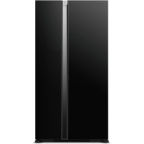 Hitachi 700L Gross Side by Side 2 Door Refrigerator No Frost , RS700PUK0GBK, 10 Year Warranty on Inverter Compressor, Glass Black