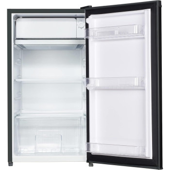 Hoover 118 Liters Single Door Refrigerator, Compact Small Size Free Standing Fridge, Best for Mini Bar, Home, Office, Bedroom, Kids Room, Black Color, HSD-K118-B