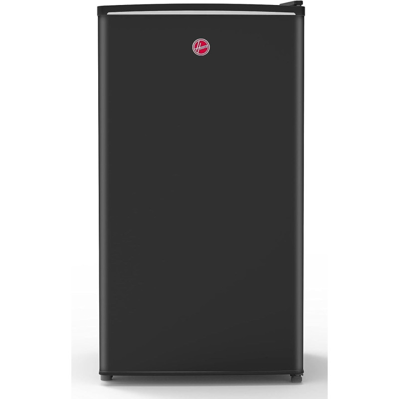 Hoover 118 Liters Single Door Refrigerator, Compact Small Size Free Standing Fridge, Best for Mini Bar, Home, Office, Bedroom, Kids Room, Black Color, HSD-K118-B