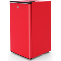 Hoover 118 Liters Single Door Refrigerator, Compact Small Size Free Standing Fridge, Best for Mini Bar, Home, Office, Bedroom, Kids Room, Red Color, HSD-K118-R