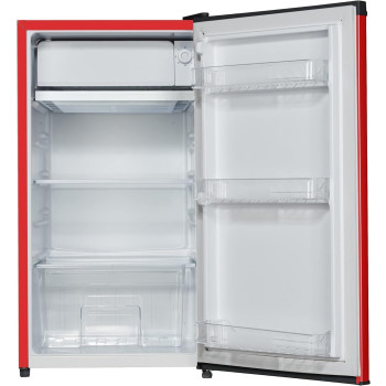 Hoover 118 Liters Single Door Refrigerator, Compact Small Size Free Standing Fridge, Best for Mini Bar, Home, Office, Bedroom, Kids Room, Red Color, HSD-K118-R