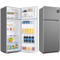 Milton 600 Liter Top Mount Refrigerator Double Door Inverter Compressor Silver Colour, Model - MRF600-1 Year Full & 10 Warranty