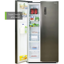 Panasonic 734 Liters Side By Side Refrigerator, MAT Black - NR-BS734MS