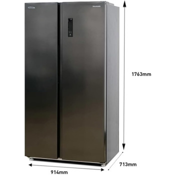 Panasonic 734 Liters Side By Side Refrigerator, MAT Black - NR-BS734MS
