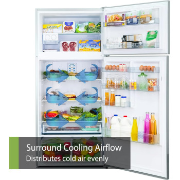 Panasonic 750 Liters Top Mount Refrigerator, Silver  NRBC752VS, Min 1 year manufacturer warranty