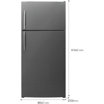 Panasonic 750 Liters Top Mount Refrigerator, Silver  NRBC752VS, Min 1 year manufacturer warranty