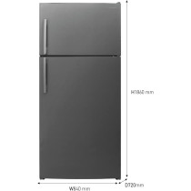 Panasonic 750 Liters Top Mount Refrigerator, Silver  NRBC752VS, Min 1 year manufacturer warranty