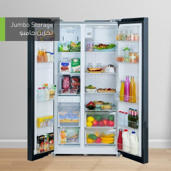 Panasonic 700 Liters, Side By Side Refrigerator, Stainless Steel Finish- NR-BS703MS, 10 Year Compressor Warranty