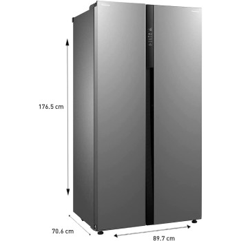 Panasonic 700 Liters, Side By Side Refrigerator, Stainless Steel Finish- NR-BS703MS, 10 Year Compressor Warranty