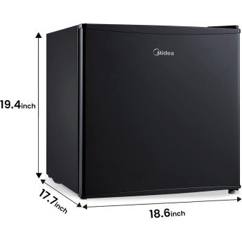 Midea Whs-65LB1 Compact Refrigerator (1.6cu. ft, Black)