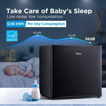 Midea Whs-65LB1 Compact Refrigerator (1.6cu. ft, Black)