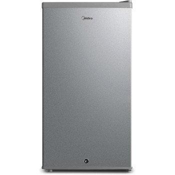 Midea 120L Single Door Refrigerator with Separate Chiller Compartment, 2L Bottle Holder, Adjustable Legs, 5 Year Compressor Warranty, Mini Fridge for Kitchen, Bedroom, Office and Bar, MDRD133FGE